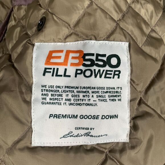 Eddie Bauer Quilted Jacket Medium Mauve Purple Fall Layering Classic Core Style - Picture 12 of 13